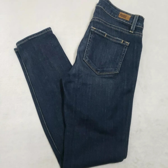 PAIGE Skyline Ankle Peg Dark Wash Jeans - Picture 5 of 9